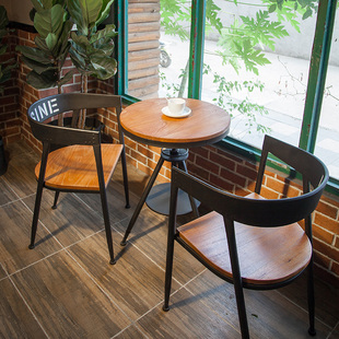 阳台休闲茶桌椅欧式复古铁艺奶茶咖啡店凉台院子休息区小圆桌组合