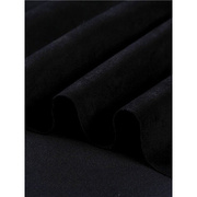 ZN0W黑色白色麂皮绒手工布料弹力厚鹿皮绒diy服装面料沙发布