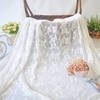 夏季米色白色窗帘纱布料弹性蕾丝紫色弹力婚纱辅料刺绣花衣料桌布
