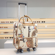 拉杆包女轻便万向轮，小款便携旅行包手提韩版大容量短途旅游行李袋