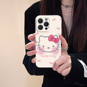 hellokitty蝴蝶结适用iphone15promax苹果14可爱凯蒂猫卡通12全包mini粉色xr高级感13菲林8plus手机壳女