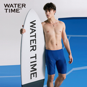 watertime游泳裤短2023泡温泉防尴尬专业平角，五分大码泳裤男