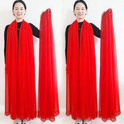 3米长款围巾女夏款纱巾，大红色丝巾春秋季百搭时尚中年妈妈冬披肩