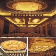 酒店大堂灯长方形水晶灯，别墅会所宴会厅装饰非标工程灯具