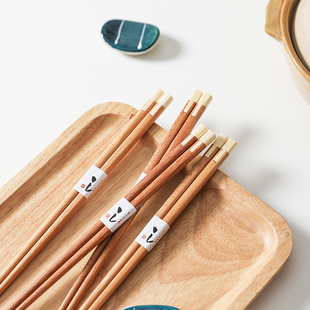 肆月香榭 天然竹木筷子单人装 家用日式实木一人筷尖头筷防滑筷子