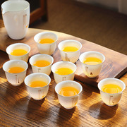 羊脂玉茶杯品茗杯个人杯德化白瓷茶具功夫茶杯喝茶专用杯单杯定制