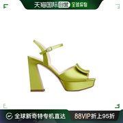 香港直邮潮奢 ROGER VIVIER 罗杰 维维亚 女士 包扣厚底高跟凉鞋