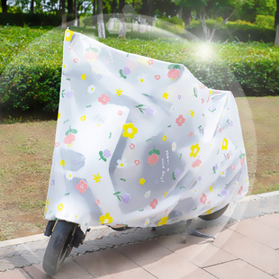 电动车防雨防晒罩遮阳盖布，加厚通用摩托车车衣，防尘套电瓶车罩全罩