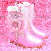 女童靴子2023冬季短靴儿童，马丁靴宝宝中筒二棉，靴小公主雪地靴