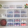日式透明塑料鞋盒防尘收纳盒家用玄关自由叠加鞋柜可折叠鞋架加厚