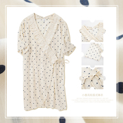 睡裙女夏季纯棉性感，短款小个子日系，日式和服古风汉服夏天睡衣裙子