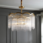 全铜玻璃流苏灯卧室灯轻奢创意个性艺术造型客厅吊灯饭厅水晶灯