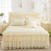 艺雅京师韩版蕾丝公主床裙床罩单件床盖床套花边防滑床笠床垫保护