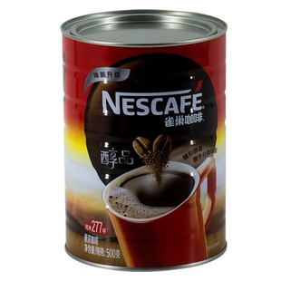 雀巢咖啡醇品500g克罐装超市版，无糖速溶纯苦黑咖啡不含伴侣