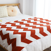 网红大波浪镂空针织毯四季卧室床尾巾民宿装饰毯简约客厅沙发盖毯