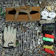 户外露营工具包圆筒手拎地钉袋便携整理包锤子帐篷地钉风绳收纳包