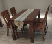 安鑫居水曲柳纯实木，餐桌椅组合家用木餐桌长方形，条桌轻奢实木餐桌