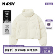 NERDY2023冬季保暖加厚灯芯绒短款羽绒服女休闲面包服外套潮