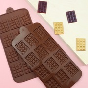 创意华夫硅胶巧克力片模 硅胶翻糖模具 巧克力薄片模