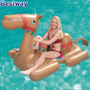 Bestway加大号加厚骆驼充气坐骑游泳圈 男女儿童成人水上动物浮床