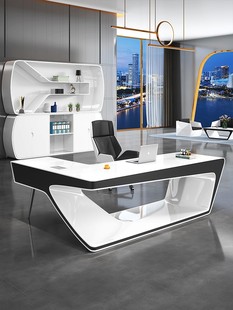 烤漆设计师科技感总裁桌简约现代创意时尚办公桌椅经理主管大班台