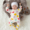 新生婴儿儿衣服秋季纯棉52包手包脚连体衣哈衣爬服系带宝宝和尚服