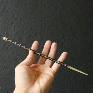 十几年紫竹鞭老料纯手工，精工制作牛角中国风，竹制竹器发簪盘发
