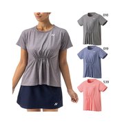 日本直邮YONEX 女式 T 恤网球羽毛球服上衣短袖灰色海军蓝粉色灰