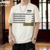 吉普jeep男士t恤短袖，夏季宽松美式潮牌休闲上衣重磅潮流百搭体恤
