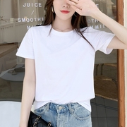 夏季纯棉t恤女黑色，宽松上衣女韩版短袖，打底衫2024年白色体恤