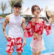 泳衣女比基尼三件套小胸聚拢大胸钢托性感海边情侣温泉泳装