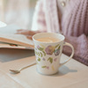 莫兰迪花朵陶瓷马克杯骨瓷，下午茶咖啡杯牛奶，杯早餐杯ins水杯家用