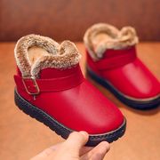 冬季加绒防滑童靴子保暖鞋大棉鞋儿童雪地靴男女童鞋小宝宝短靴子