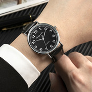 外贸watch手表石英表男士款腕表夏季超薄皮带表带