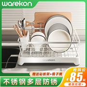 厨房沥水碗盘架，不锈钢碗架碗碟收纳架