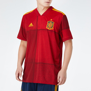 阿迪达斯足球衣男装T恤欧洲杯西班牙比赛队服主场运动短袖FR8361