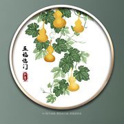 圆形diy数字油画花卉风景古典国风填充手工，绘装饰油彩丙烯画