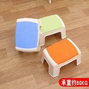 结实塑料凳子加厚成人浴室小板凳家用方凳换鞋凳儿童矮凳餐桌高凳