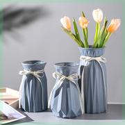 三件套北欧玻璃花瓶摆件客厅创意简约插花鲜花瓶水养植物花瓶