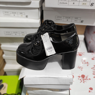日本外贸原单少女地蕾系厚底超高跟单鞋英伦制服小皮鞋女鞋子