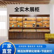 仿古实木珠宝展示柜古董文玩陈列柜，饰品玻璃柜台，首饰玉器收纳高柜