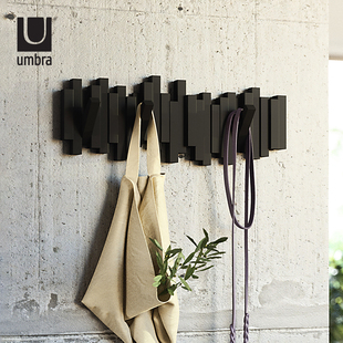 umbra创意墙壁挂衣架北欧墙上衣帽架，门口玄关钥匙装饰琴键挂钩