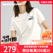 斯凯奇夏季女装短袖圆领透气半袖，跑步运动上衣，休闲短袖t恤衫