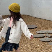 韩版女童大牌外套2023秋装，女宝宝洋气时尚，长袖儿童名媛风开衫