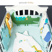婴儿床围纯棉a类围栏软包儿童，拼接床挡布新生儿防撞护围