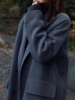 2023秋冬季双面零羊绒大衣女中长款高端韩版茧型，毛呢外套小个