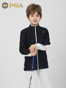 美国PGA男童高尔夫外套秋冬季儿童保暖衣服光发热内里青少年服装