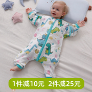 婴儿分腿睡袋夏季薄款春秋，纯棉纱布宝宝儿童，防踢被空调房四季通用