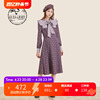 D-HARRY/迪哈利粉紫色连衣裙撞色裙子秋气质优雅裙子DH213J93031D