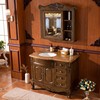 欧式实木仿古浴室柜镜柜组合美式橡木卫，浴柜卫生间大理石洗漱台盆